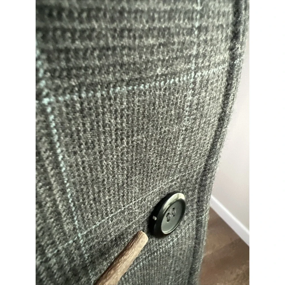Pendleton Women's Virgin‎ Wool Blazer 6P Gray Blue Glen Plaid Office Classic